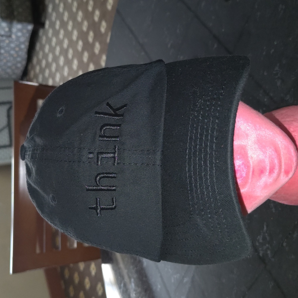 IBM 'think' Embroidered Letters Strapback Hat Cap